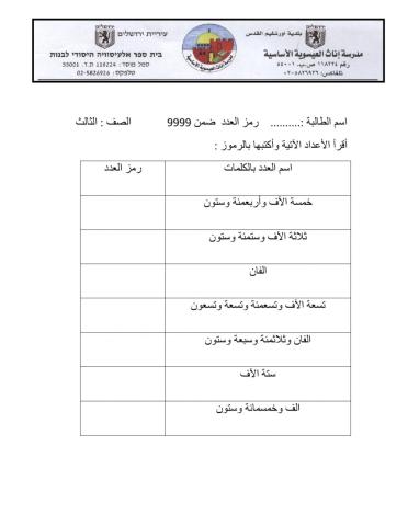 رمز العدد ضمن 9999