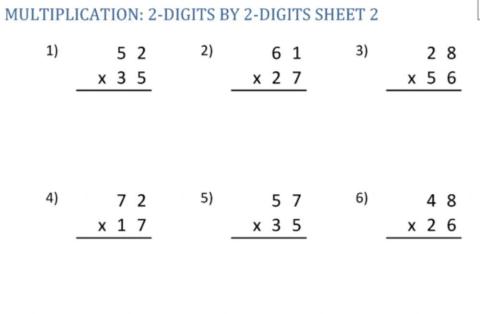 Multiply by 2 digits
