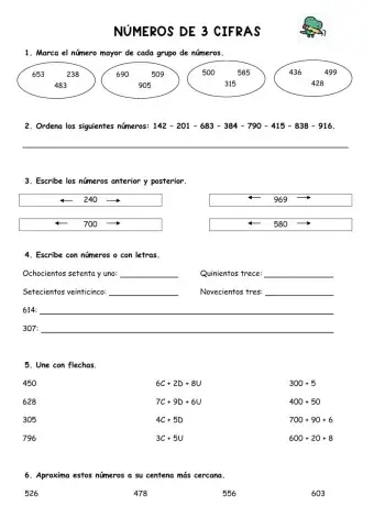 Números de 3 cifras