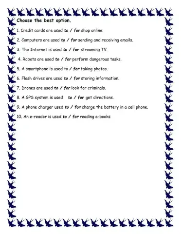 Infinitives and gerunds for purpose