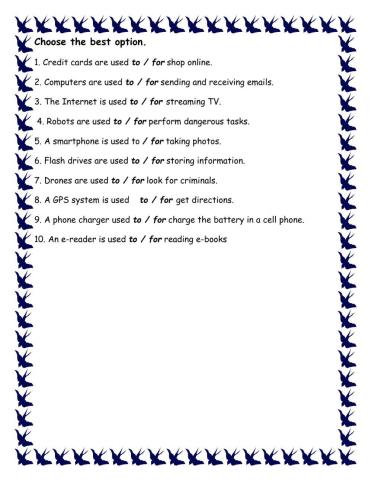 Infinitives and gerunds for purpose