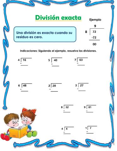División exacta