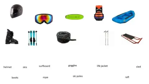 Extreme sports vocabulary