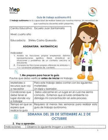 Las fracciones equivalentes, propias e impropias