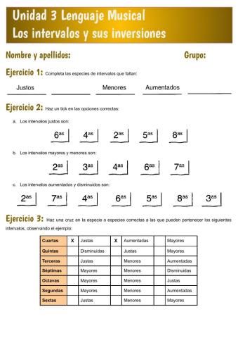 Unidad 3 Los intervalos