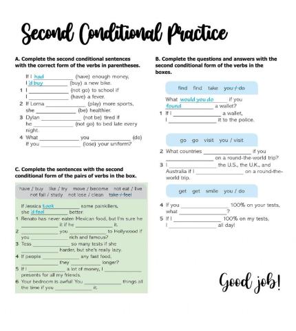Second conditional practice III°