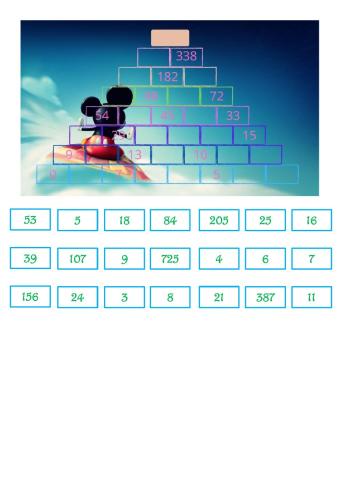 Pirámide suma y resta