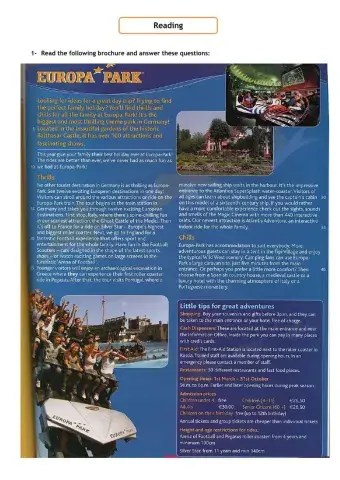 Reading B1: Europa Park
