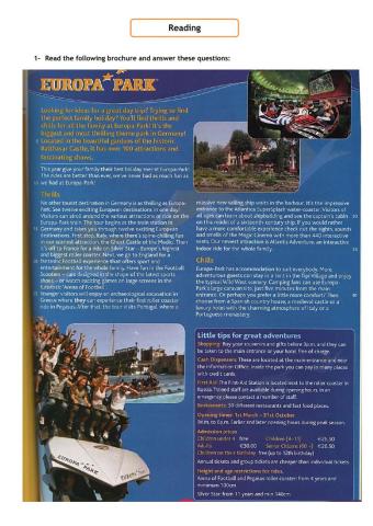 Reading B1: Europa Park