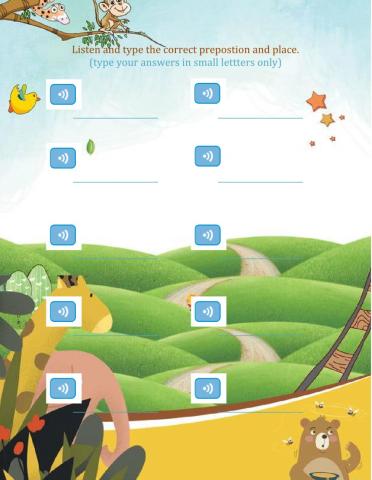 Practice: Prepositions and places