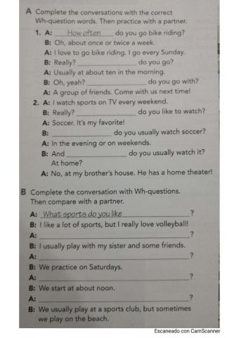 Simple present Wh-questions I
