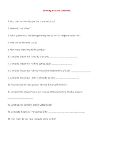 Listening 8 Secrets to Success