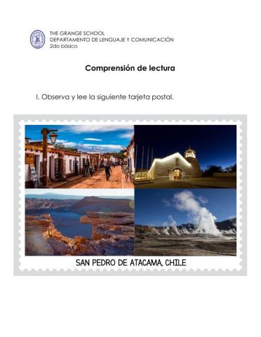 Comprensión de lectura