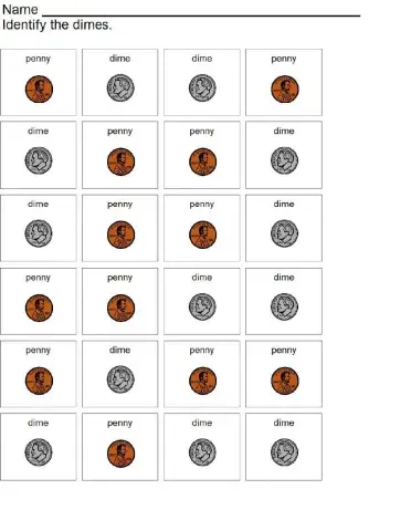 Identifying dimes