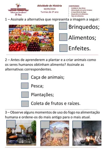 Atividades da Unidade 6 - Que fome!