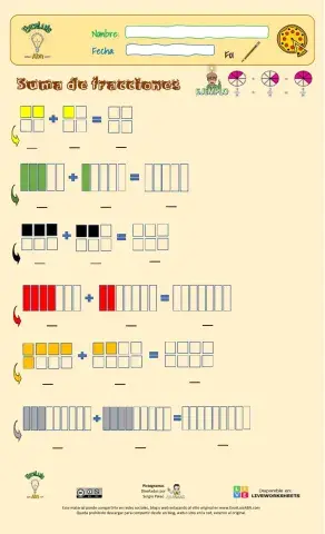 Suma de fracciones homogéneas 01