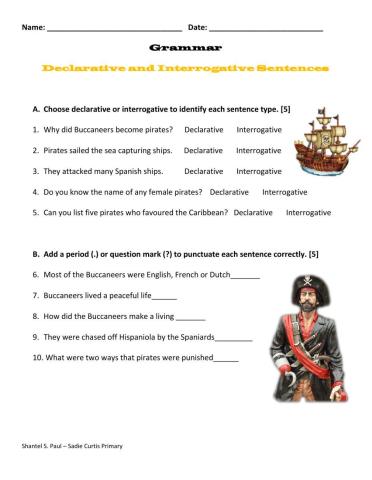 Declarative and Interrogative Sentences