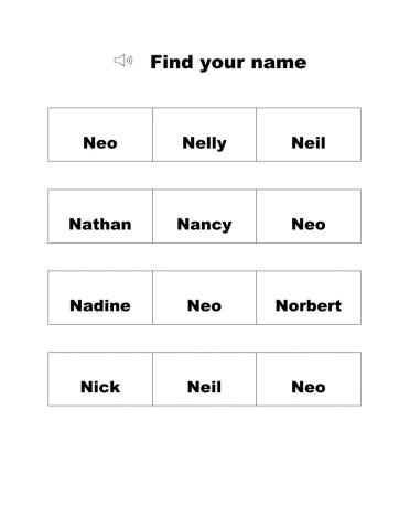 Find your name (Neo)