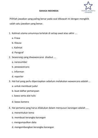 Bahasa Indonesia P5