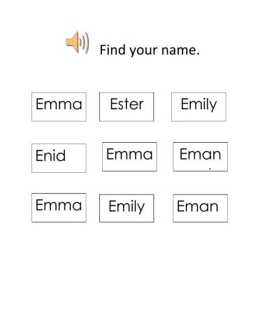Find your name Emma