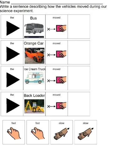 Racing Cars for Science Sentences