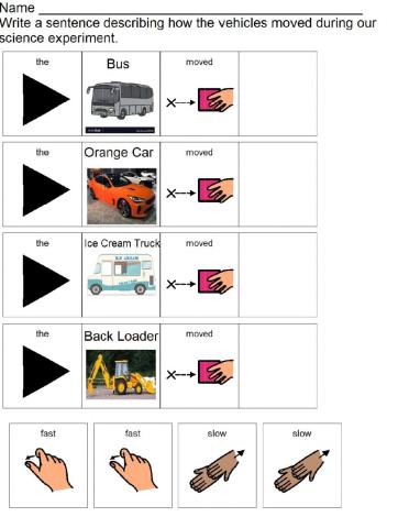 Racing Cars for Science Sentences