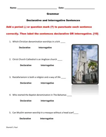 Declarative and Interrogative Sentences