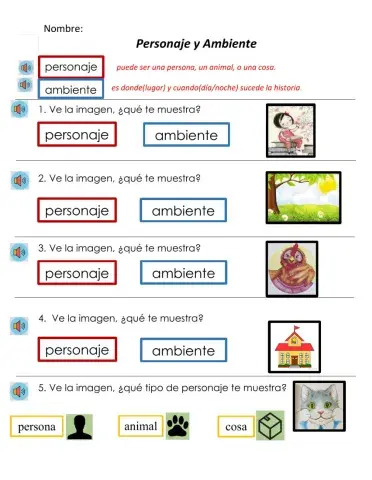 Personajes y ambiente