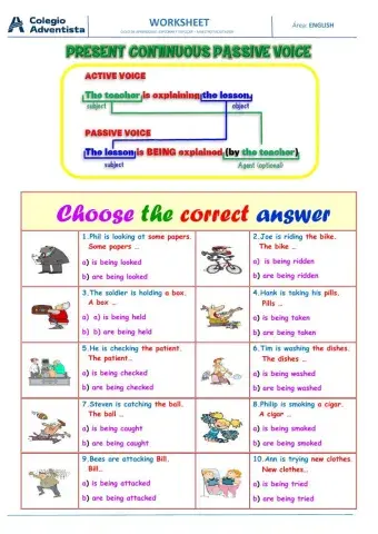 Present continuous passive