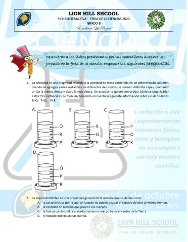 Feria de la ciencia grado 6