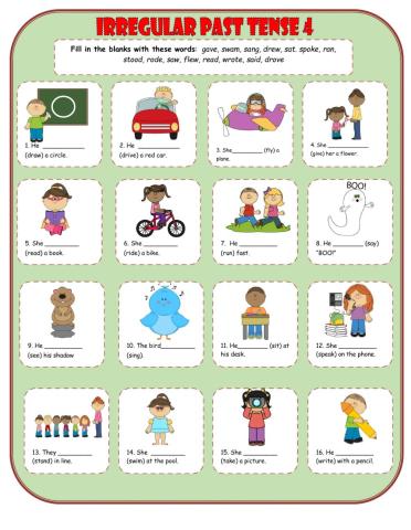 Irregular Past Tense 4