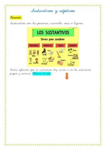 Sustantivos y adjetivos