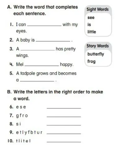 Sight words