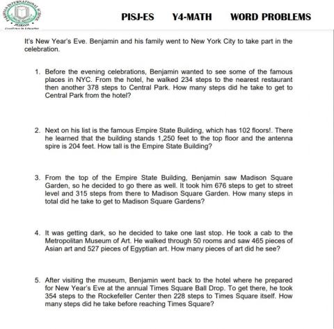 3-digit addition word problems