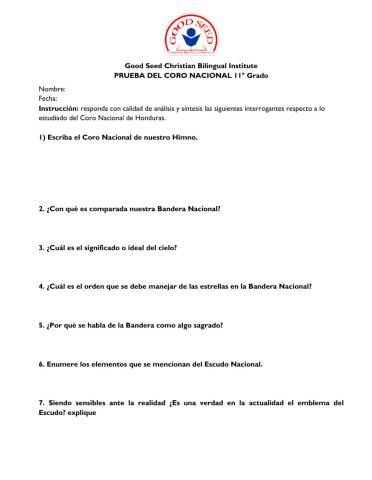 Prueba del Coro Nacional