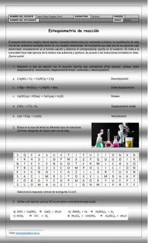 Ejercicios de Estequiometria de Reacción