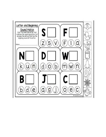 Letter and Beginning Sound Match
