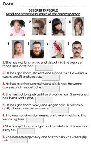 Describing people: details