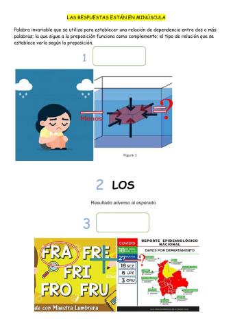 Adivina el mensaje y escribe en minuscula