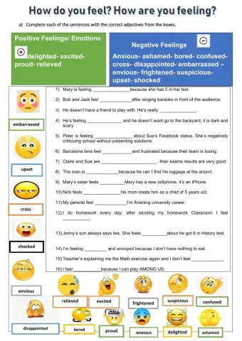 How do you feel? Adjectives