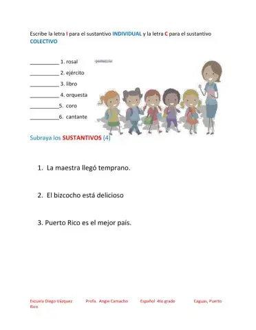 Sustantivo individual y colectivo