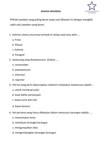 Bahasa Indonesia P5