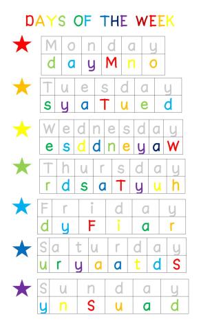 Days of the week