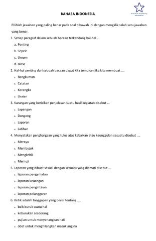 Bahasa Indonesia P6