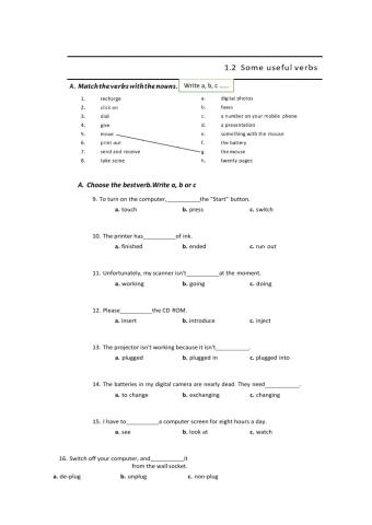 Computer and technology vocabulary