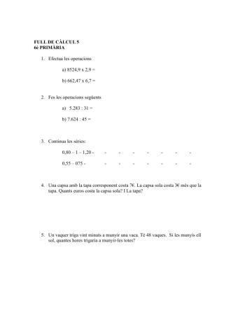 Full de càlcul 5
