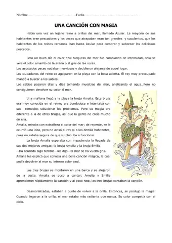 El color del mar cuento