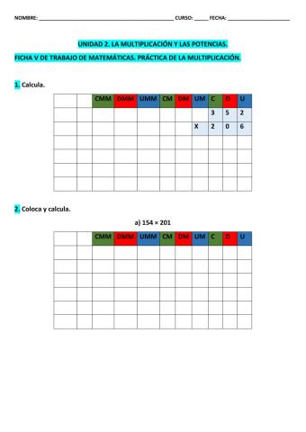 Ficha v mat t-2 5º epo