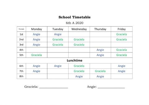 School Timetable