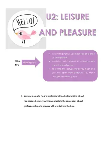 Leisure and Pleasure